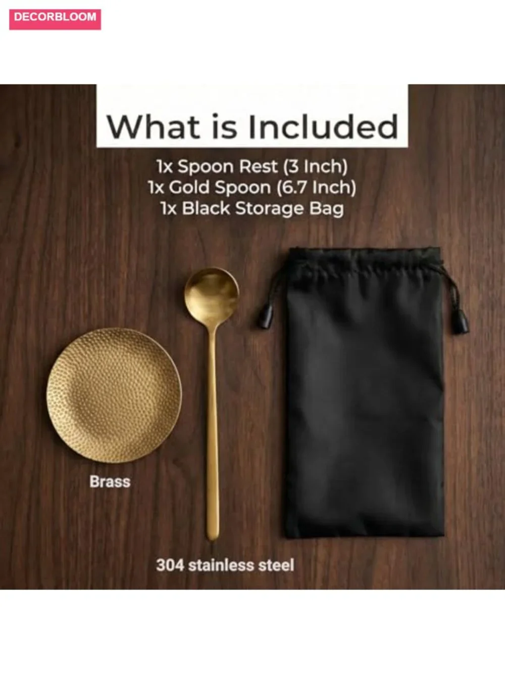 Brass Spoon Rest for Coffee Bar Gold Mini Dish for Teaspoon